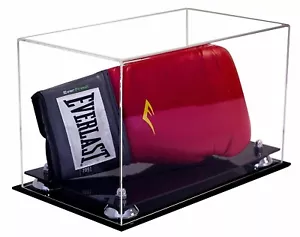Estuche de exhibición de acrílico transparente con elevadores plateados (A011-SR) - Imagen 1 de 2