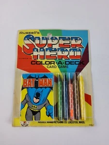 Vintage 1977 Russell's Super Hero Color A Deck Kartenspiel Batman DC Comics VERSIEGELT - Bild 1 von 12