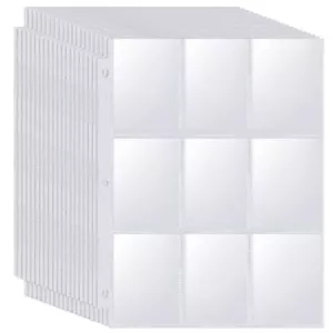 540 Pockets Card Sleeves Binder Sheets 9 Pocket Page Protector for Trading Cards - Picture 1 of 9