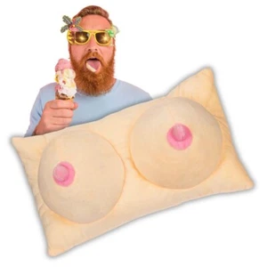 3D PLÜSCH KISSEN BRÜSTE BRUST KUSCHELKISSEN BUSEN SCHERZARTIKEL - Picture 1 of 6