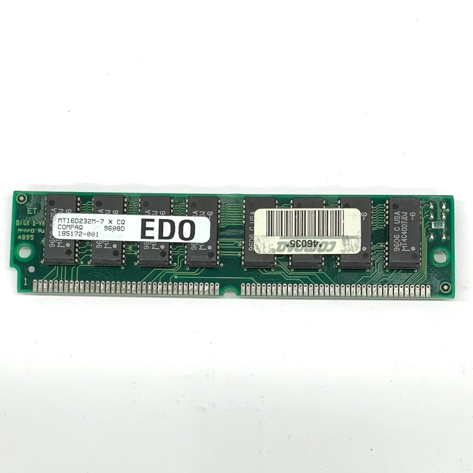 COMPAQ 185172-001 236657-001 8MB 72 PIN 70NS EDO SIMM DP 5100 5150 5133 - Image 1 of 2