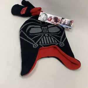 Disney Star Wars Darth Vader Gorro Sombrero Sombrero Mitones Niños - Imagen 1 de 5