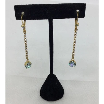 Висячие серьги Liz Palacios цвета Aqua с синими и прозрачными стразами - Изображение 1 из 4