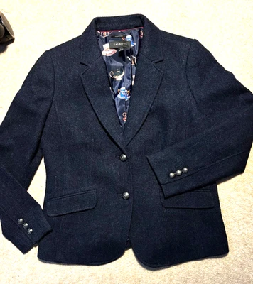 Blazer Talbot's Talla 8 Gris Oscuro Espiga Lana Tweed Mezcla "Aberdeen" Nuevo sin Etiquetas Foto 1 de 4