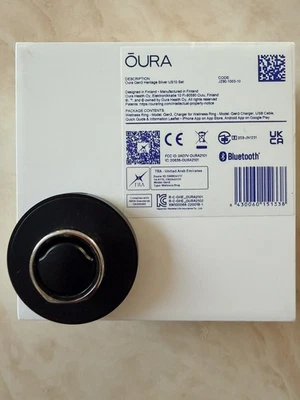 Oura Ring Gen 3 Heritage Silver Size 10 with manuals & box - image 1 of 4