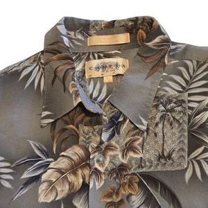 90s Campia Moda Men's Lg Vintage Tropical Leaf/Floral Print Button Down Shirt - Picture 1 of 13