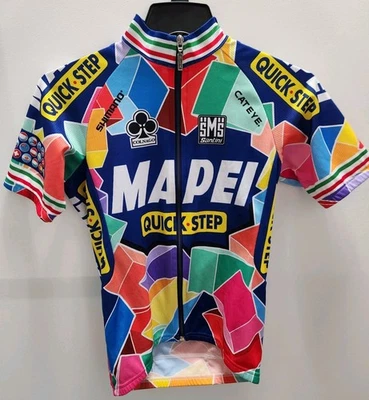 Camiseta deportiva de ciclismo SMS Santini 2002 Mapei Quickstep - Andrea Tafi Foto 1 de 4