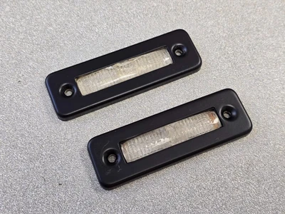 PAR DE LENTES DE LUZ DE MATRÍCULA ORIGINALES ORIGINALES USADAS PORSCHE 928 CON BISELES #9 Foto 1 de 4