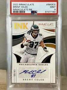 2022 Panini Immaculate Collection Ink BRENT CELEK #INK-BCE #08/49 Eagles Auto - Picture 1 of 3