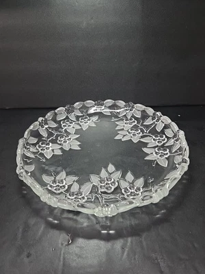 Plato para servir de cristal de celebración floral, plato de cristal de 12,5", diseño alemán Foto 1 de 4