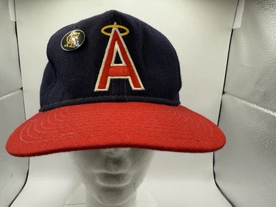 Vintage: California Angels Sports Specialties Fitted Hat MLB Size: 7 3/8 CA Pin! - Image 1 of 4