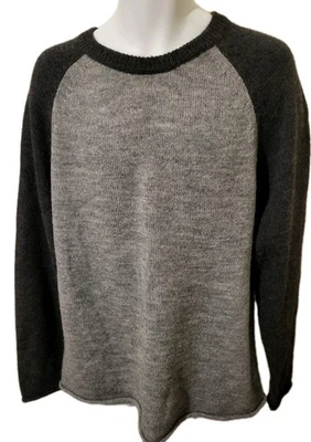 Suéter Pullover Lucky Brand Para Hombre 2 Tonos Gris/Negro Lana/Alpaca Talla XL Foto 1 de 4