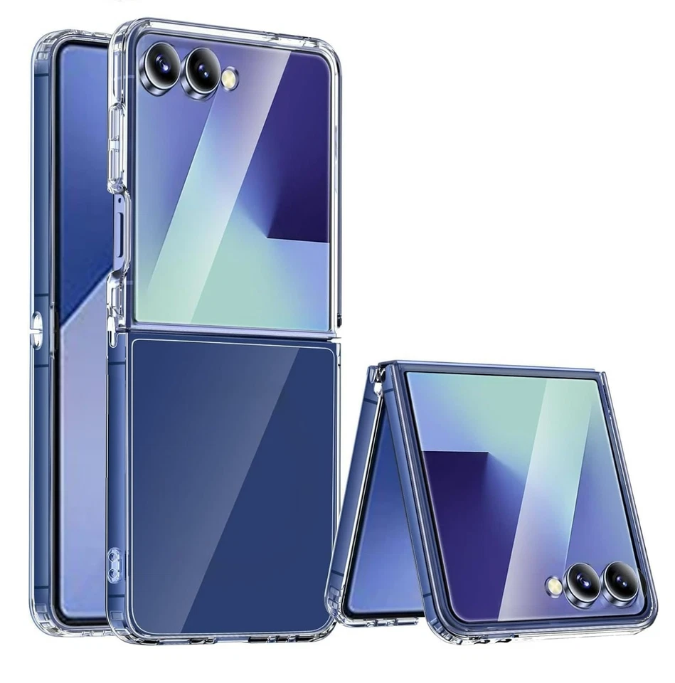 Parachoques TPU suave transparente a prueba de golpes y parte posterior de PC dura para Samsung Galaxy Z Flip 7 Foto 1 de 1