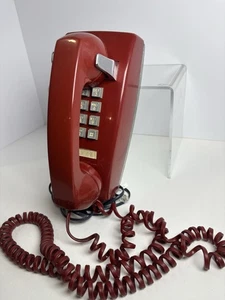 Western Electric 2554 Wandtelefon rot 1978 Klingelanlage Touch Ton ungetestet - Bild 1 von 10