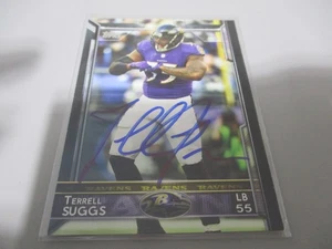 TERRELL SUGGS 2015 TOPPS NFL FOOTBALL SIGNED CARD IP RAVENS AP LB - Picture 1 of 1
