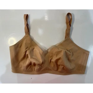 Honeylove 1X Bra Beige Wireless Support Smoothing Everyday Comfort Crossover - Picture 1 of 5