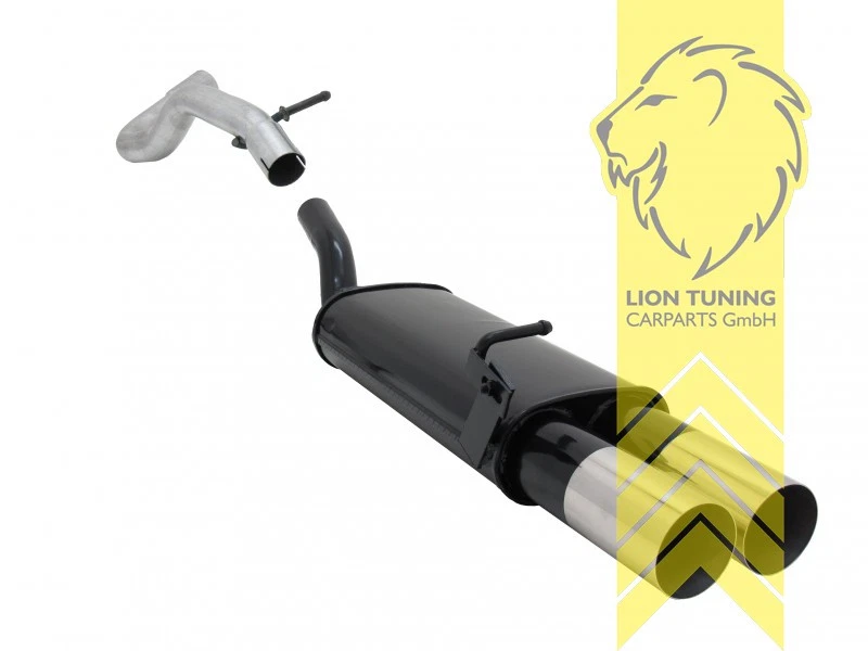 Sportauspuff Endschalldämpfer für Seat Leon 1M 2 x 90mm RL-Design - Bild 1 von 1