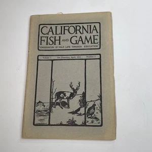 California Fish and Game Booklet -- 1915 Volume 1 Number 3 -- Endangered Elk - Picture 1 of 7