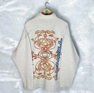 Rare O'Neill Spell Out Graphic Print Skate Jumper 1/4 Zip No Size, Fits XL VGC - Picture 1 of 7