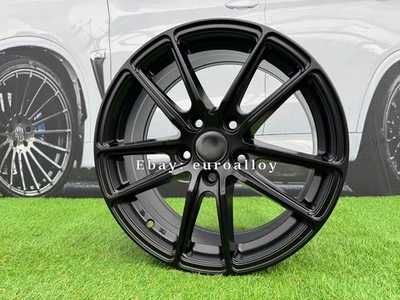4X R16 Inch 5x112 Audi Style Black Half Matt Wheels: Fits For A4 A5 A6 - Image 1 of 4