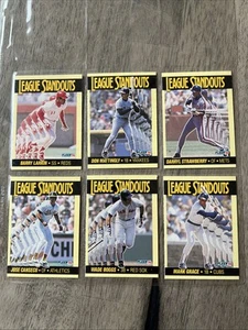 1990 Fleer League Standouts 6 Karten Set: Mattingly Larkin Strawberry Boggs Grace - Bild 1 von 4