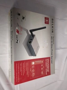 Belkin Wireless G All-in-One Network Print Server USB to LAN RJ45 F1UP0002 - Bild 1 von 5