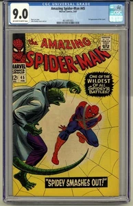 AMAZING SPIDER-MAN #45 CGC 9.0 OW/W PAGES MARVEL 2/67 3RD LIZARD HIGH GRADE - Picture 1 of 3