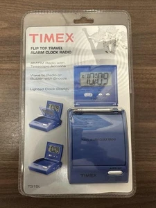 Timex Flip Top Travel Alarm Clock Radio Model T315L Brand New - Picture 1 of 3