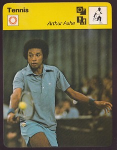 ARTHUR ASHE American Tennis Player Star Photo 1978 SPORTSCASTER CARD #19-04