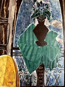 Georges Braque Stone Lithograph  1945 Mourlot "Le Tapis Vert" Plate Signed Rare - Picture 1 of 10