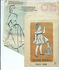 PP 9323 Patrón Costura Años 50 VESTIDO Clásico Costura DULCE Orden por Correo Talla 8 Niña SIN CORTAR - Imagen 1 de 1