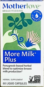 Motherlove More Milk Plus, Supports Breast Milk Lactation, 60 Liquid Capsules - Picture 1 of 3