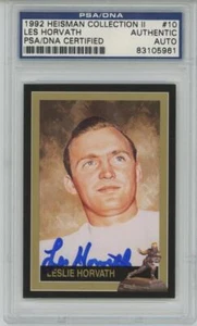 1992 Heisman Collection #10 Les Horvath signed Ohio State Buckeyes PSA/DNA auto - Picture 1 of 1