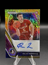 2021-22 Panini Prizm Draft Picks Rookie Gold Shimmer Auto /10 Balsa Koprivica RC
