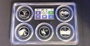 2007-S (5-Coin) Proof Silver State $.25 Set - MT, ID, WY, WA, UT - PCGS PR69DCAM - Picture 1 of 6