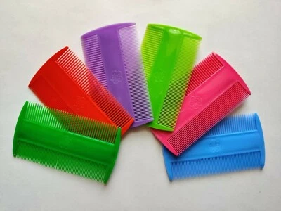 Hair Lice Nit Flea Comb Double Sided Plastic Fine Teeth Head Combs Adults Kids - image 1 of 3