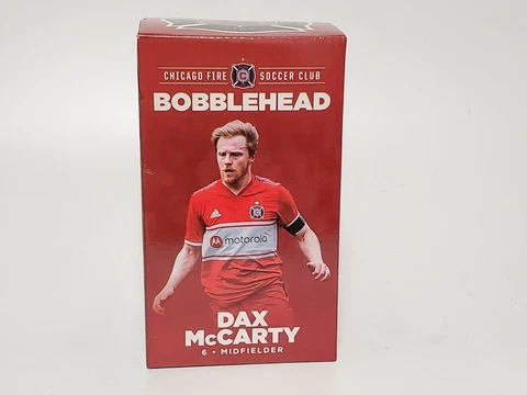 2019 Chicago Fire Dax McCarthy Bobblehead Sponsored by 7-Up Keurig Dr. Pepper Cover