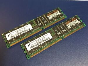 2x 1GB PC DDR PC2100R DDR-266 2100R 266MHZ DUAL RANK  184PIN  RDIMM 2RX4 64X4