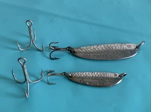 Side Winder Metal Fishing Lures Lot Of 2 Vintage 2/14” And 1 1/2 “ Long - Picture 1 of 7
