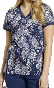 White Cross Scrub Top Navy Blue- Size Small NWT - Picture 1 of 7