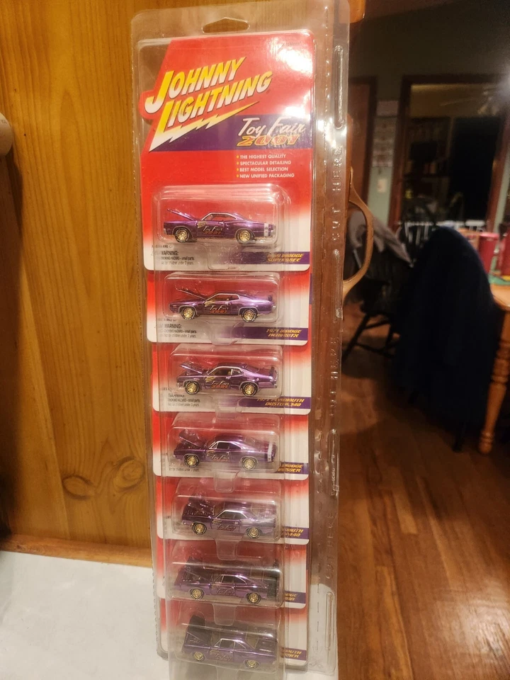 JOHNNY LIGHTNING  COMPLETE SET 2001 TOY FAIR never opened sealed pack Rare - Image 1 of 1
