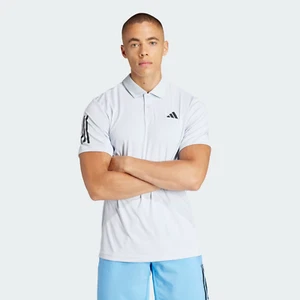 Adidas Men's Tennis Club 3-Stripes Tennis Polo Shirt Light Blue Tee Size Medium - Picture 1 of 6