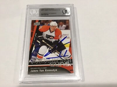 Cartão autografado assinado por James Van Riemsdyk Young Guns lajeado Beckett BAS CERTIFICADO DE AUTENTICIDADE a - Imagem 1 de 2