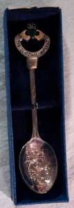 Silver Plated Collector World Jean Manson Green Heart Claddagh Ireland Spoon - Picture 1 of 11