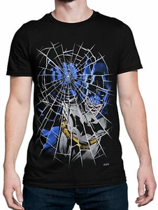 Camiseta Batman Punching Shattered Glass Adulto - Película de Superhéroes DC Comics - Imagen 1 de 1
