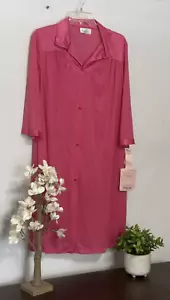 Nuevo Con Etiquetas Bata Vintage Vanity Fair Mediana Rosa EE. UU. - Imagen 1 de 13