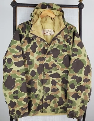 VTG CABELAS Size Medium Tall USA GoreTex Camo Insulated Hunting Jacket Mens Hood - Image 1 of 4
