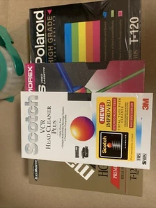 Polaroid High Grade Video Cas T-120 245M und Kopfreiniger Videorecorder Plus (6 VHS insgesamt) - Bild 1 von 2
