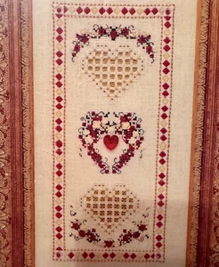 JOYOUS LOVE Hardanger & Cross Stitch Pattern Leaflet LESA STEELE DESIGNS - Picture 1 of 5