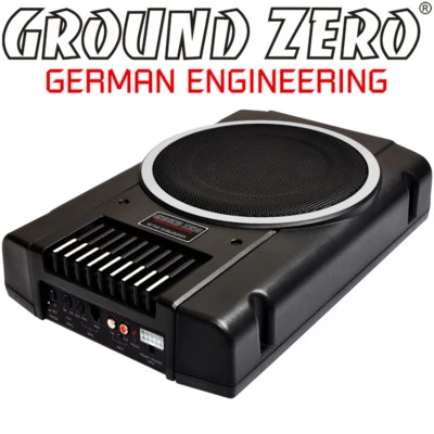 Ground Zero GZTB 20ACT 20cm Aktiv flach Subwoofer Verstärker Bass Box unter Sitz - Bild 1 von 3